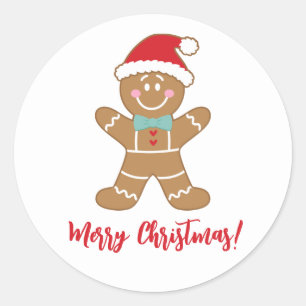 Sticker Rond Homme Gingerpain de Noël