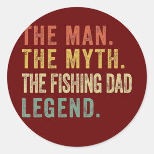 Sticker Rond Homme Pêche s pour papa Père Jour Pêche Cadeau