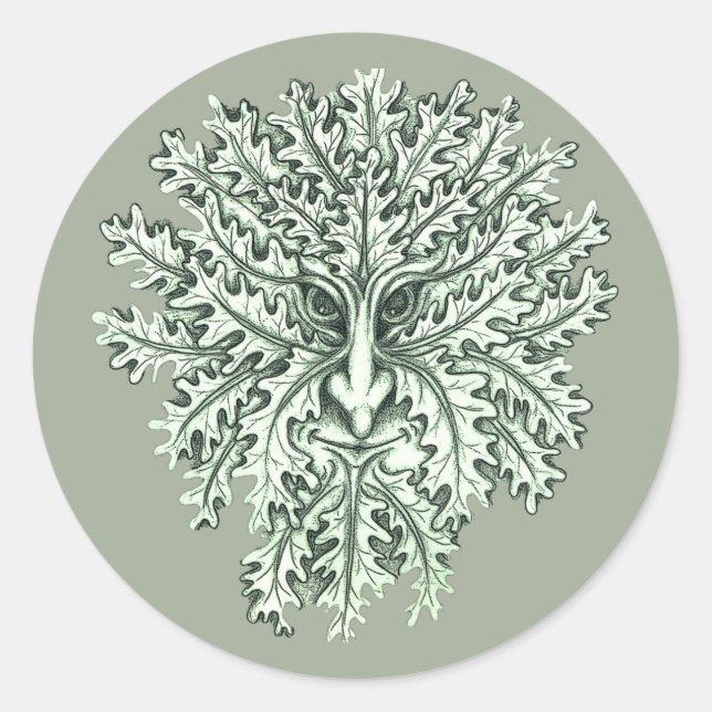 Sticker Rond Homme vert (Devant)