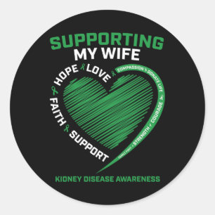 Sticker Rond Hommes Cadeaux Husbyn Transplanter Femme Maladie r