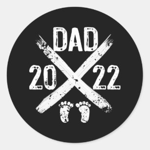 Sticker Rond Hommes DAD Père Fête des pères 2022 Papa 2022