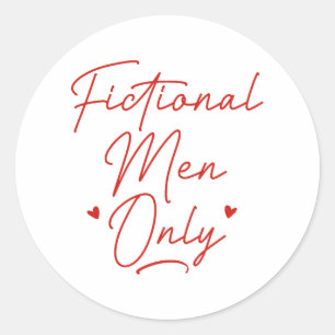 Sticker Rond Hommes de fiction uniquement