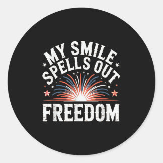 Sticker Rond Hommes de la fête de l'indépendance de l'Amérique 