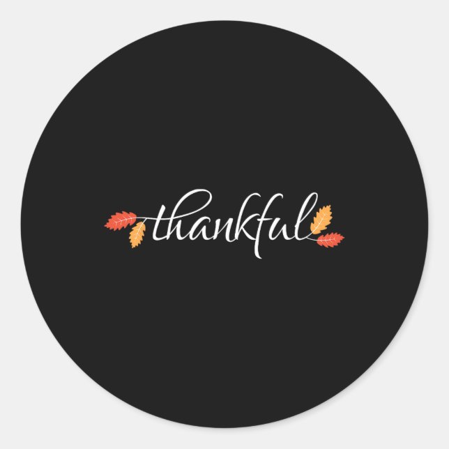 Sticker Rond Hommes de Thanksgiving Hommes de Thanksgiving Auto (Devant)