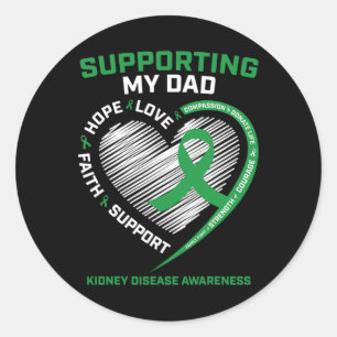 Sticker Rond Hommes Femmes Enfants Cadeaux Père Papa Maladie du