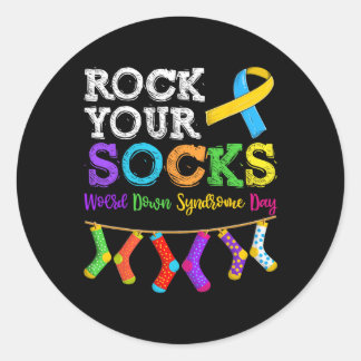 Sticker Rond Hommes Femmes Sensibilisation Au Syndrome Chez Les