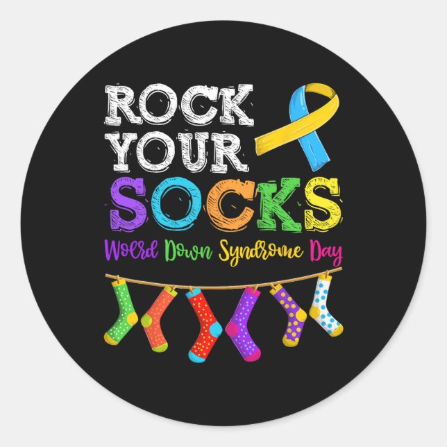 Sticker Rond Hommes Femmes Sensibilisation Au Syndrome Chez Les (Devant)