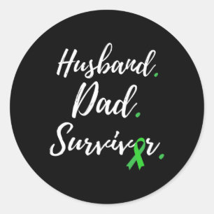 Sticker Rond Hommes Husbynd Papa Survivant Sensibilisation aux