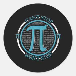 Sticker Rond Hommes Pi Day Filles Filles Pi Mathématiques Geek 
