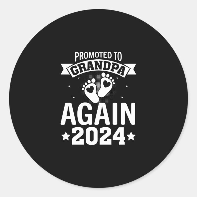 Sticker Rond Hommes promus au grand-père Est 2024 (Devant)