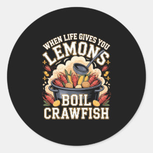 Sticker Rond Hommes quand la vie donne des citrons, faites boui