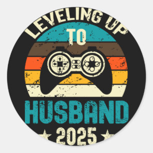 Sticker Rond Hommes qui montent en grade de mari 2025 futur mar
