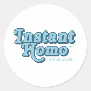 Sticker Rond Homo instantané