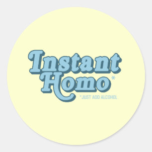 Sticker Rond Homo Instantané