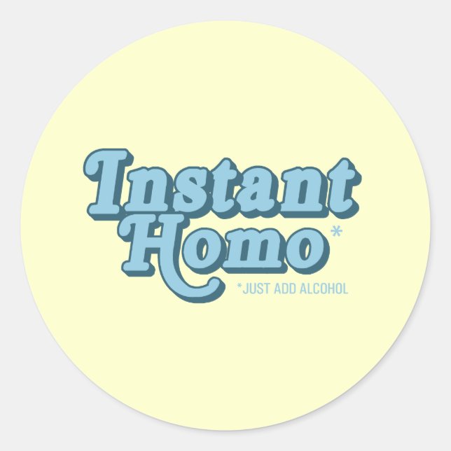 Sticker Rond Homo Instantané (Devant)