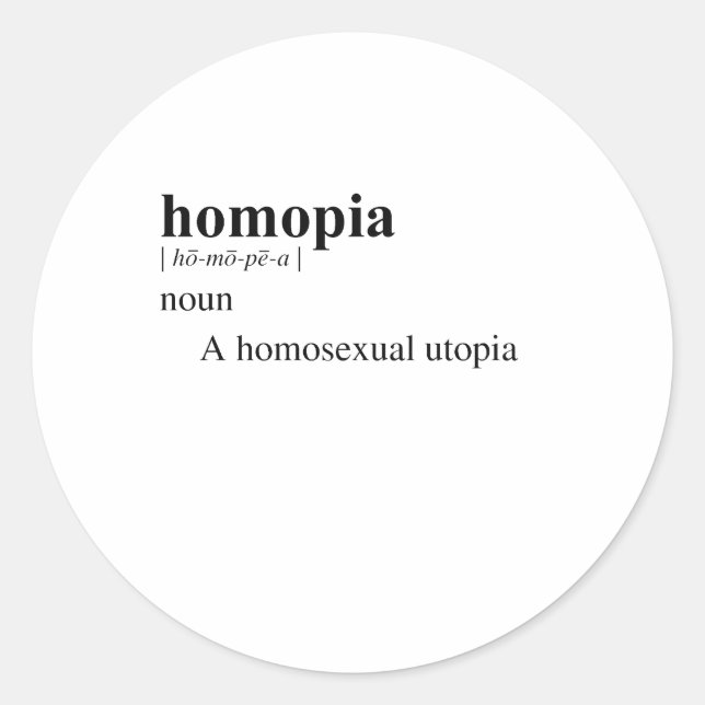 STICKER ROND HOMOPIA (Devant)