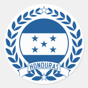 Sticker Rond Honduras Wreath
