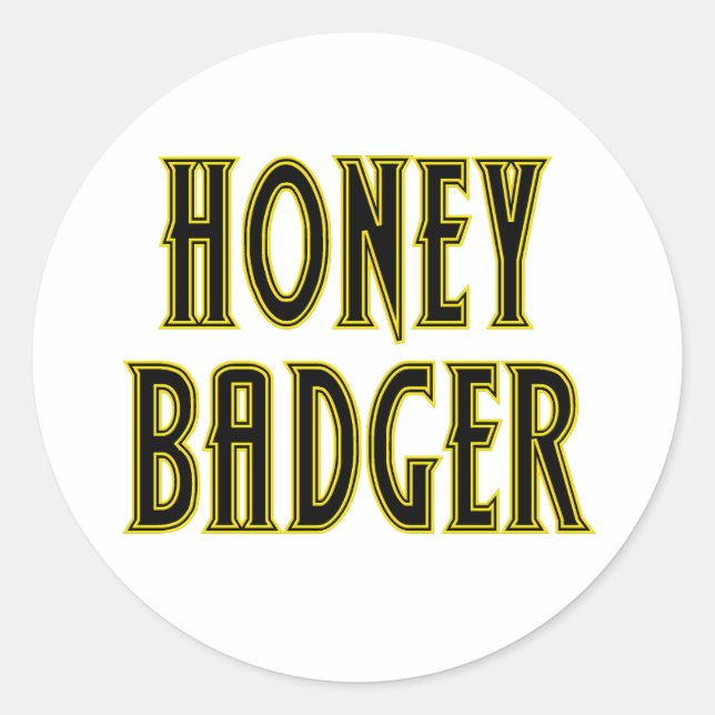 Sticker Rond Honey Badger (Devant)