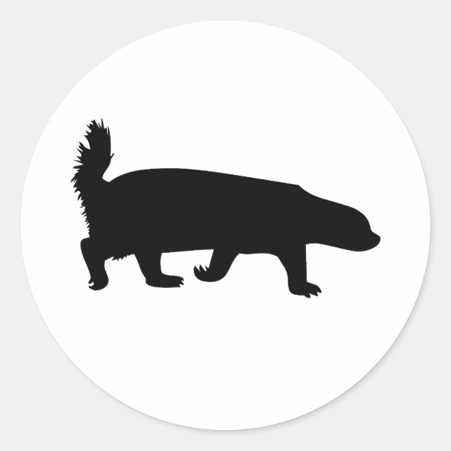 Sticker Rond Honey Badger Black (Devant)