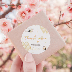 Sticker Rond Honey Bee 1er anniversaire