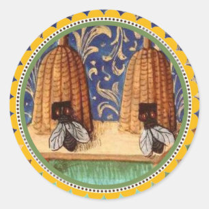 STICKER ROND HONEY BEE, BEEKEEPER