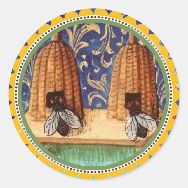 STICKER ROND HONEY BEE, BEEKEEPER (Devant)