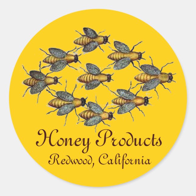 STICKER ROND HONEY BEE / BEEKEEPER BEEKEEPER (Devant)