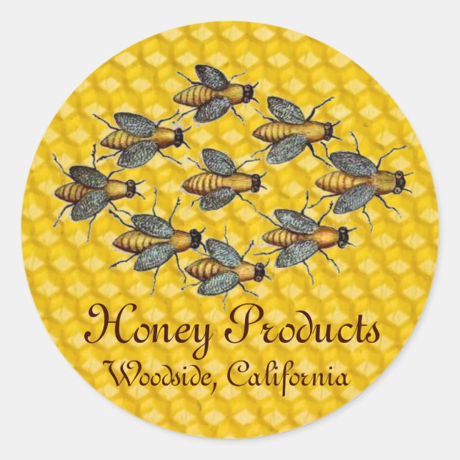 STICKER ROND HONEY BEE / BEEKEEPER BEEKEEPER (Devant)