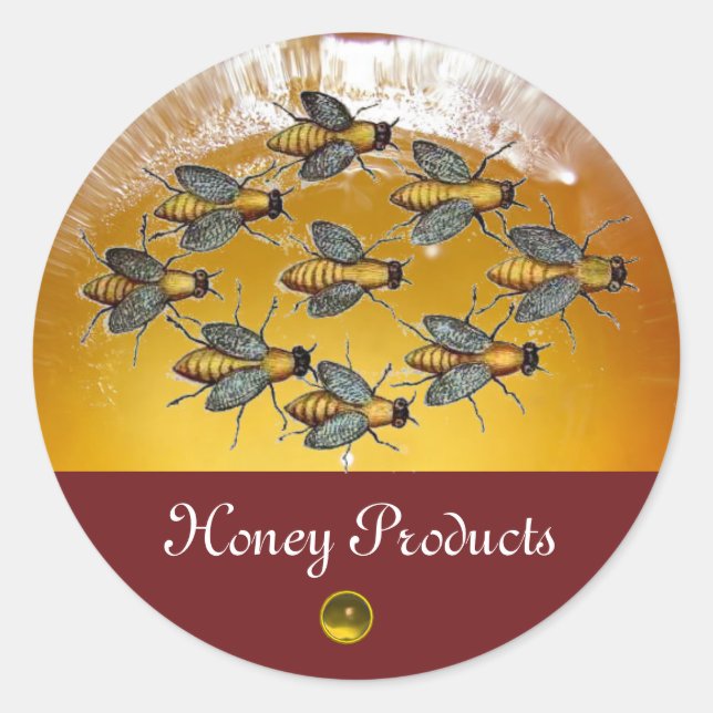 STICKER ROND HONEY BEE / BEEKEEPER BEEKEEPER (Devant)