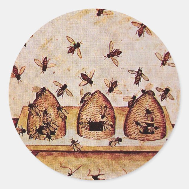 STICKER ROND HONEY BEE, FOURNISSEURS DE MAINTIEN DE L'OEUVRE (Devant)