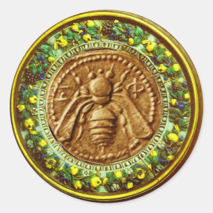 STICKER ROND HONEY BEE / JAUNE FLORENTINE FLORENTINE FLORENTINE