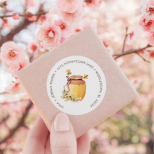 Sticker Rond Honeypeb Bumblebee Baby shower Adresse de retour