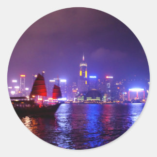 Sticker Rond Hong Kong