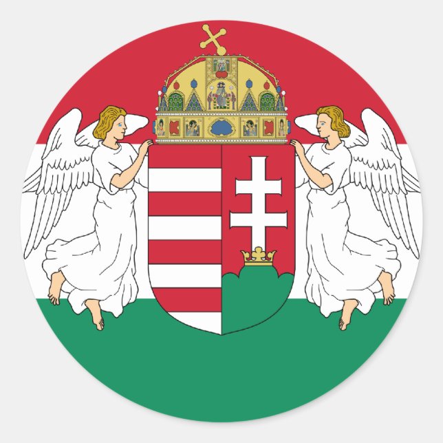 Sticker Rond Hongrie, Hongrie (Devant)