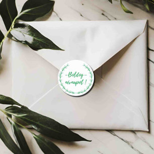 Sticker Rond Hongrois Nom Day souhaite la typographie