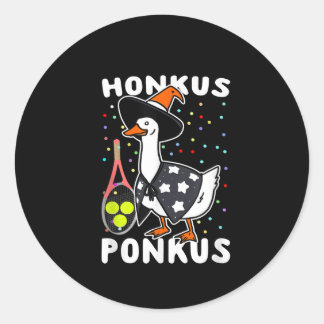 Sticker Rond Honkus Ponkus Funny Goose Halloween Costume Tennis
