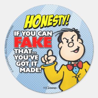 Sticker Rond honnêteté