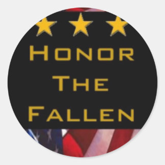Sticker Rond Honneur aux militaires tombés