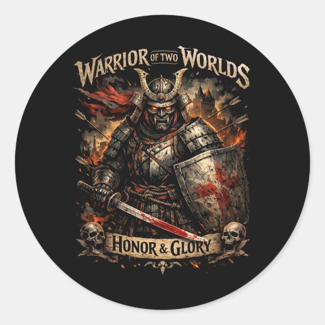 Sticker Rond Honneur et Gloire (Devant)