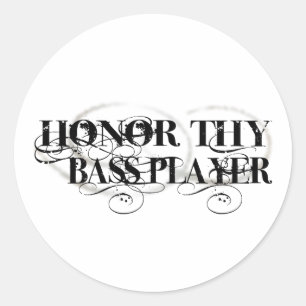 Sticker Rond Honor Tho Bass Player