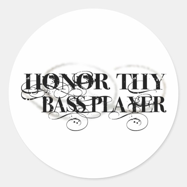 Sticker Rond Honor Tho Bass Player (Devant)