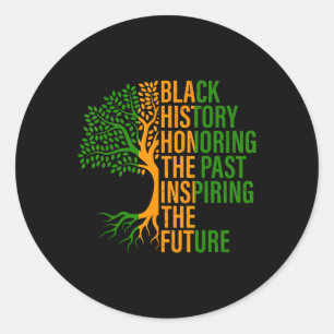Sticker Rond Honorer le passé Inspirant Hommes Futurs Femmes No
