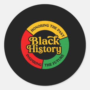 Sticker Rond Honorer le passé inspirant l'avenir Afro-Américain