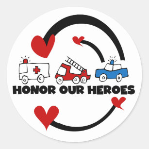 Sticker Rond Honorez nos T-shirts et cadeaux de héros