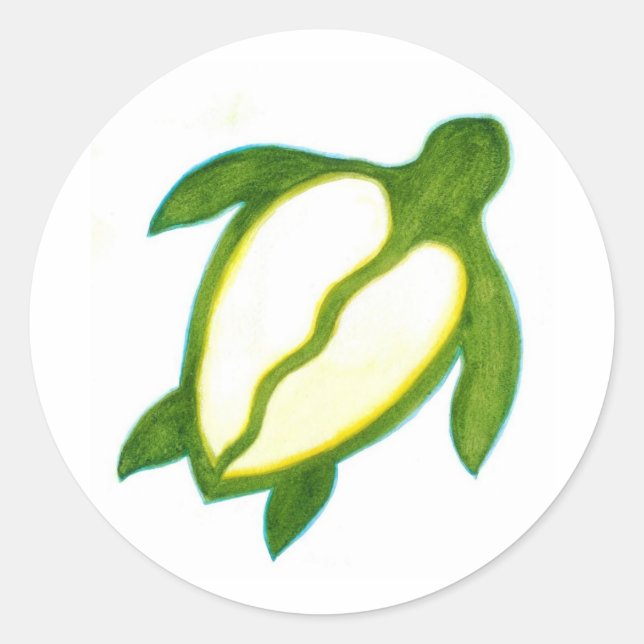 Sticker Rond Honu hawaïen (Devant)
