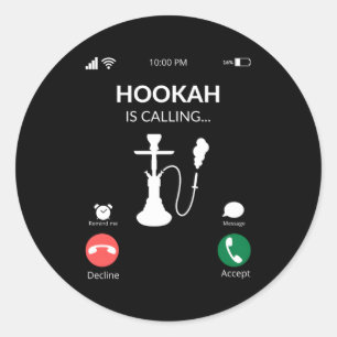 Sticker Rond Hookah Appelle Shihsa Hookah