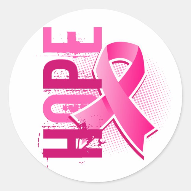 Sticker Rond Hope 2 Cancer du sein (Devant)