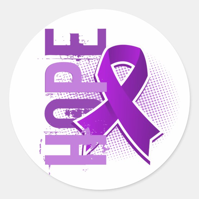 Sticker Rond Hope 2 malformation de Chiari (Devant)