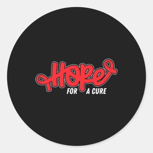 Sticker Rond Hope Cure- Sickle Cell Anemia Sensibilisation à l' (Devant)