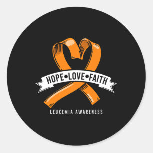 Sticker Rond Hope Faith Loth Leukemia Sensibilisation au cancer